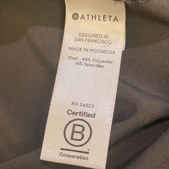 Athleta 6 Skyline Paper Bag Waist Ankle Length Travel Pants Army Olive Green - Picture 10 of 15